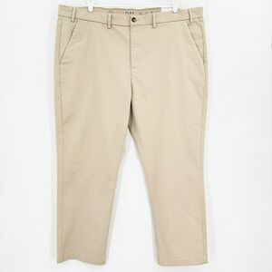 St Johns Bay Men's Tempflex Straight Fit Flat Front Khaki Chinos Pants 48x29 NWT